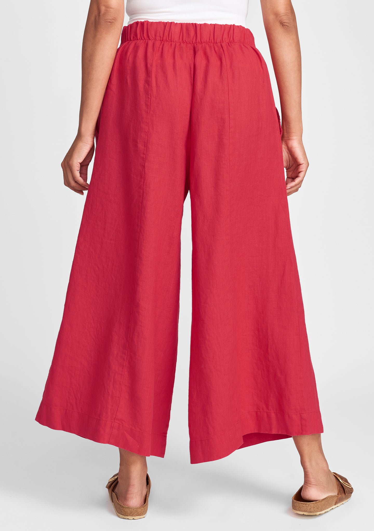 pleated pant wide leg linen pant details