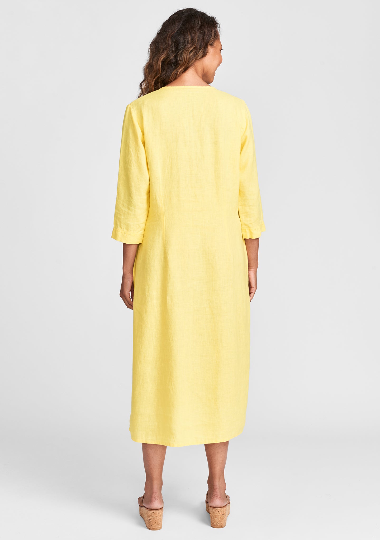 pure night dress linen dress details