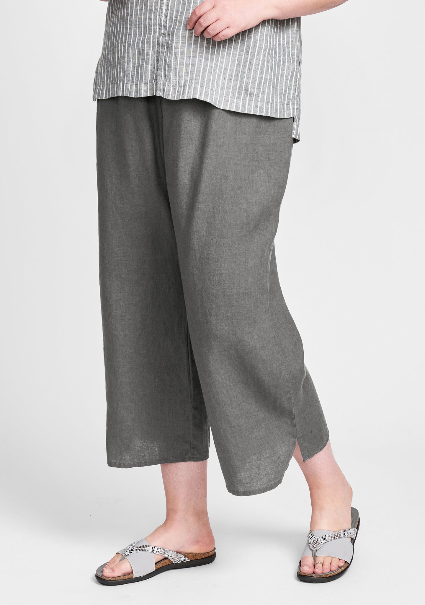 Push Out's - Linen Pants With Elastic Waist - FINAL SALE