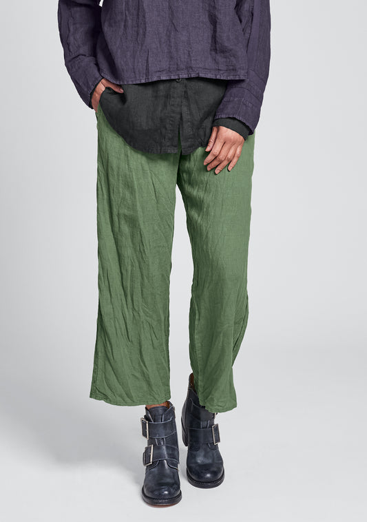 renewed flood linen drawstring pants green