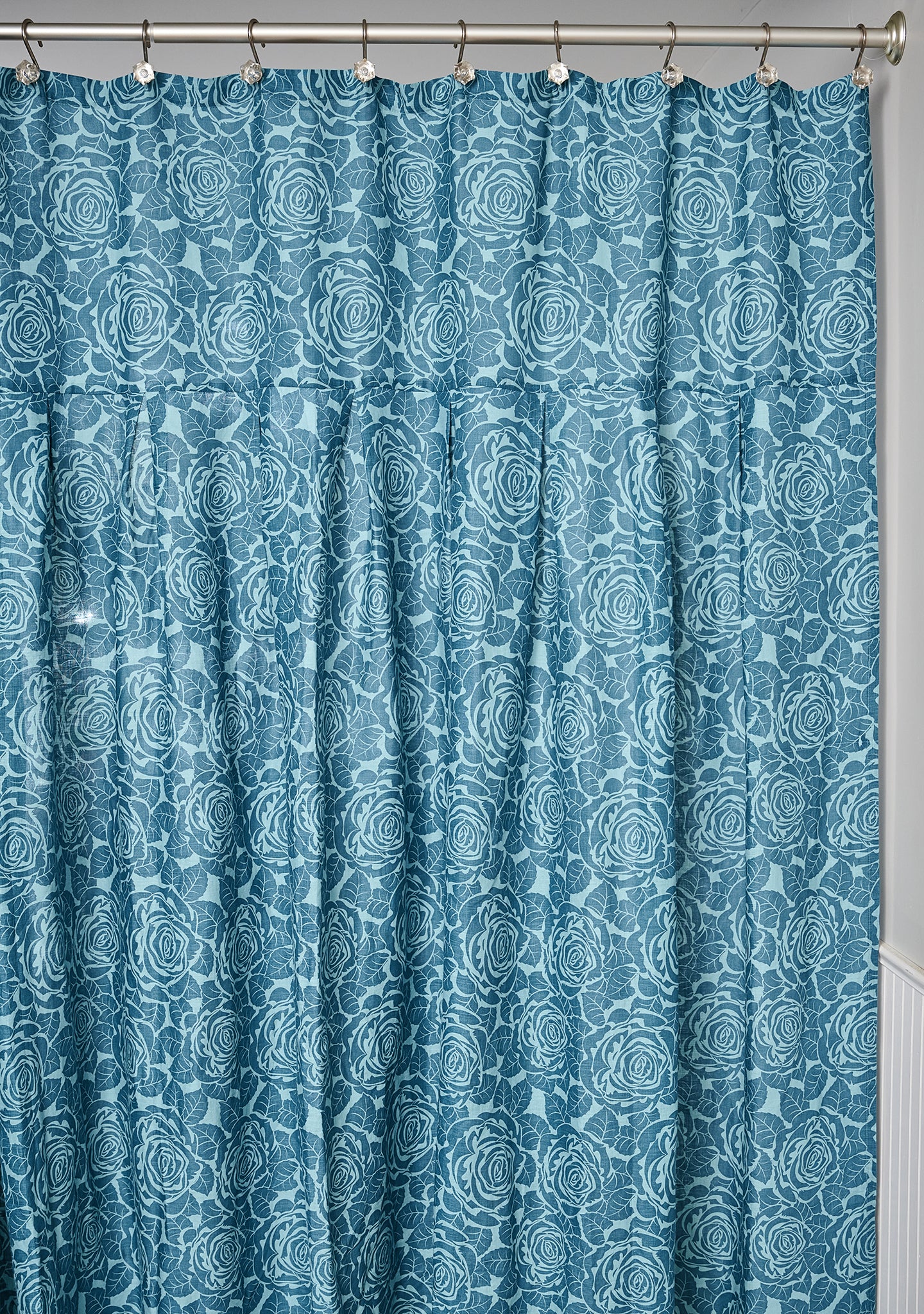 shower curtain linen shower curtain blue