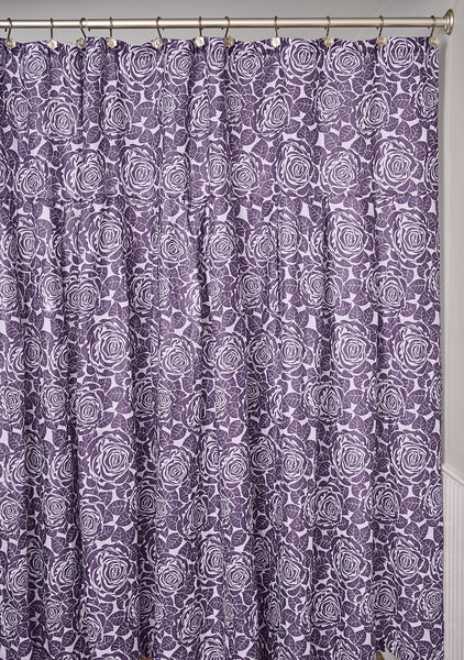 shower curtain linen shower curtain purple