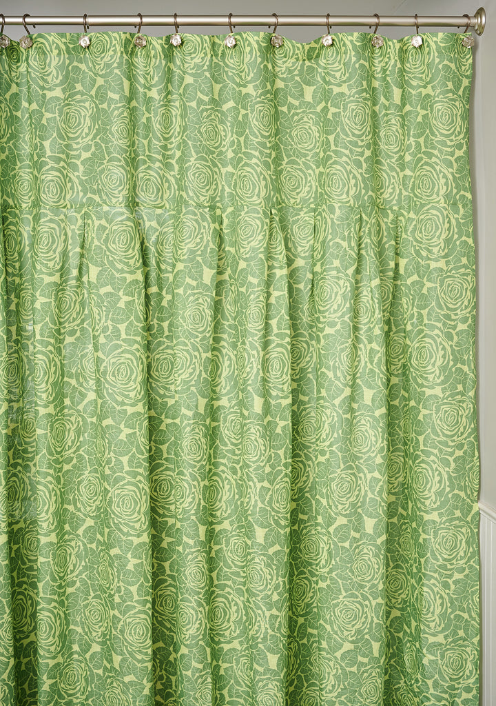 shower curtain linen shower curtain green