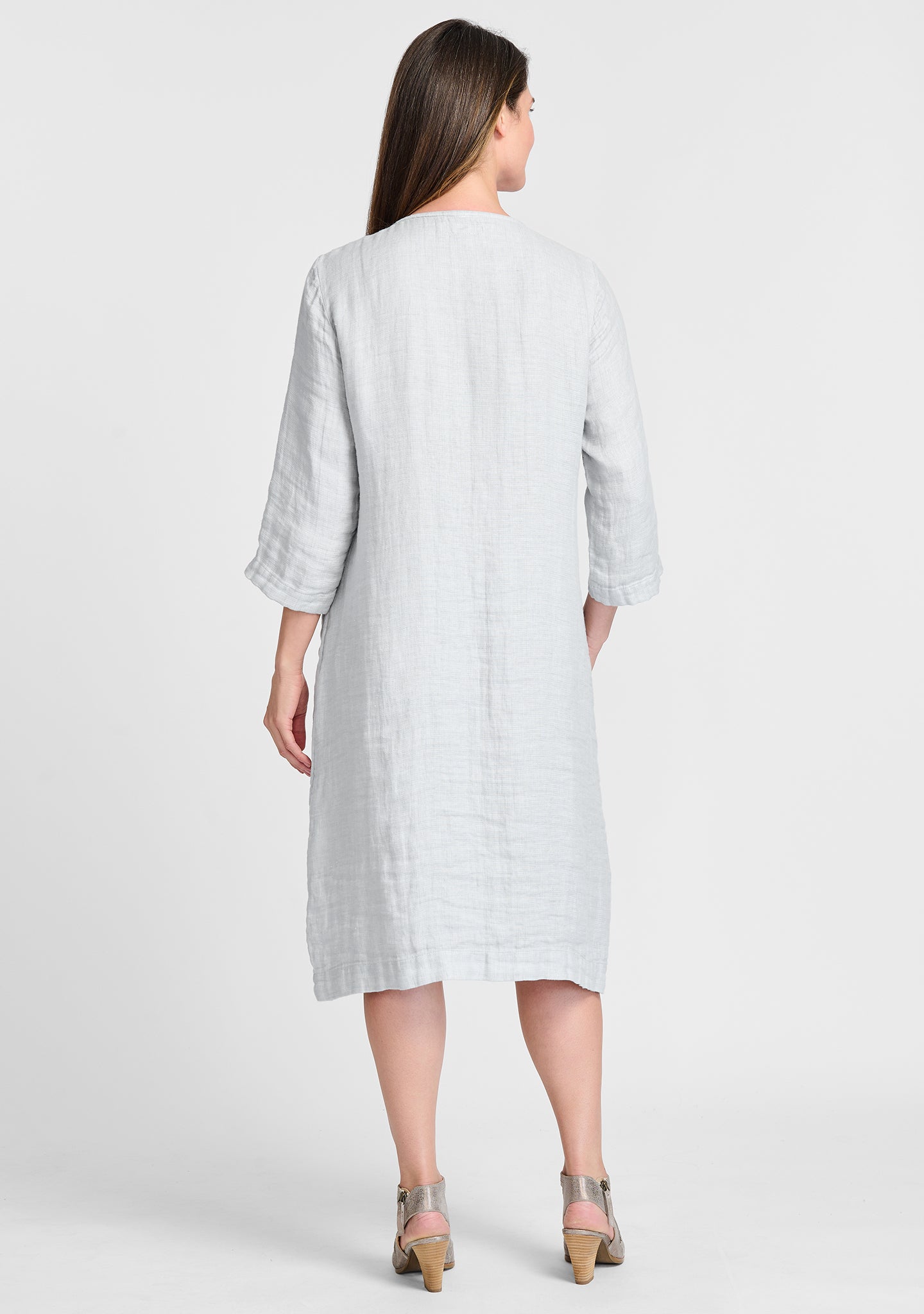 White linen hotsell dress with pockets