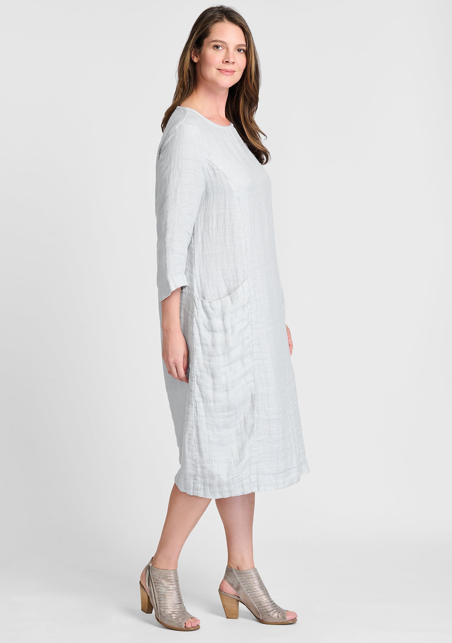 Slouch Pocket Dress - Linen Shift Dress