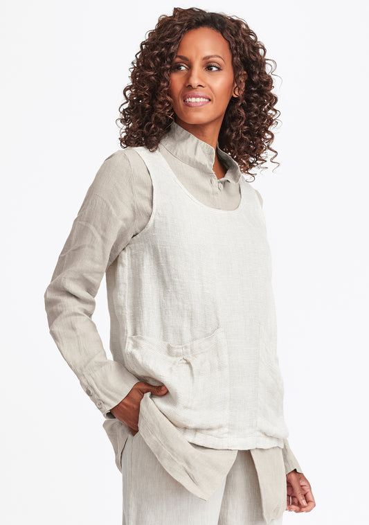 slouch tank linen tank top natural