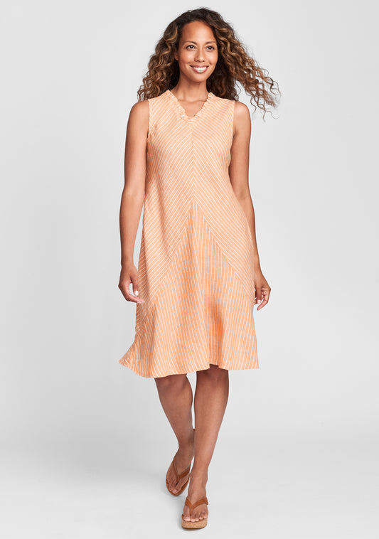 special dress linen shift dress orange