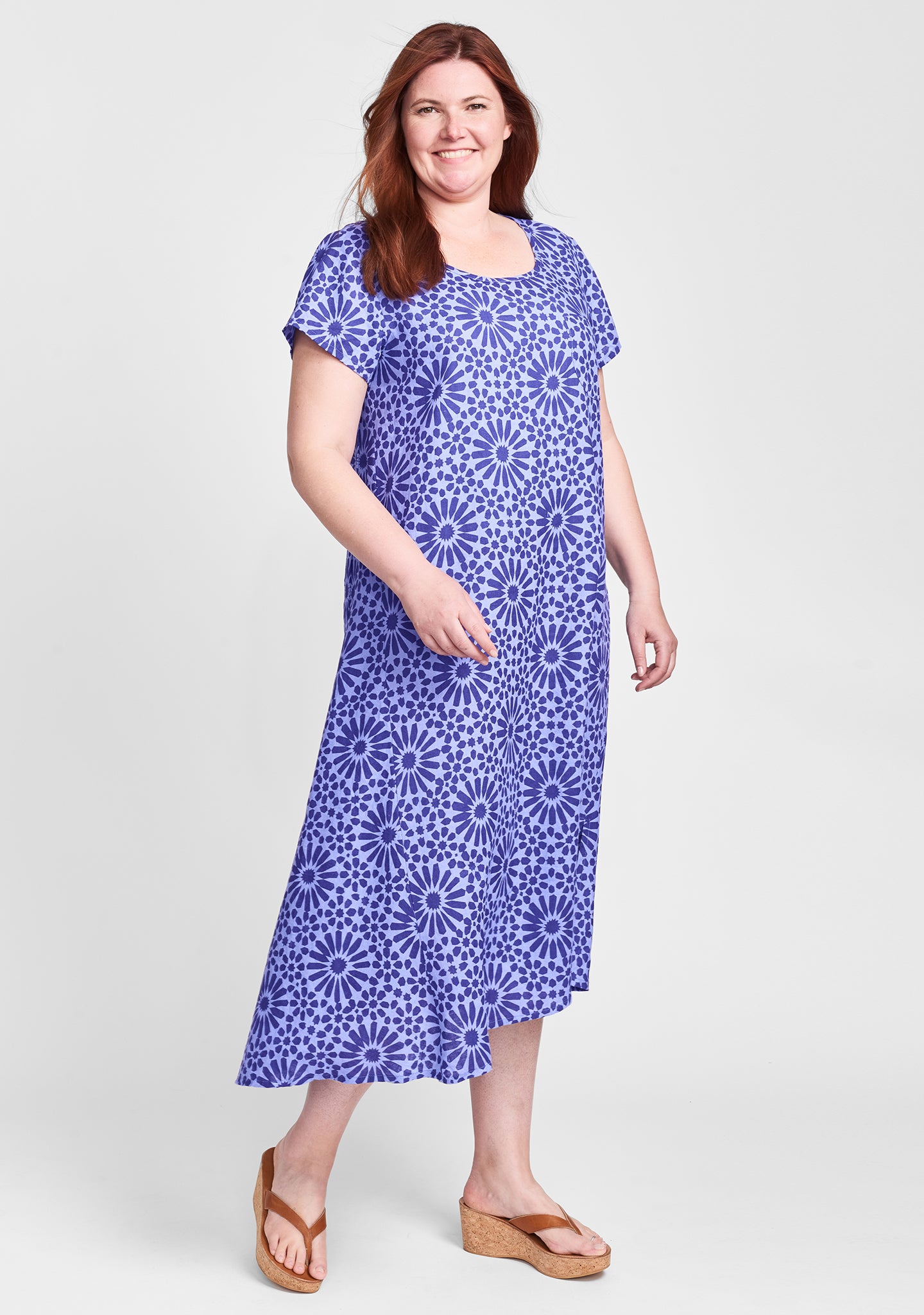 stretched top linen maxi dress purple