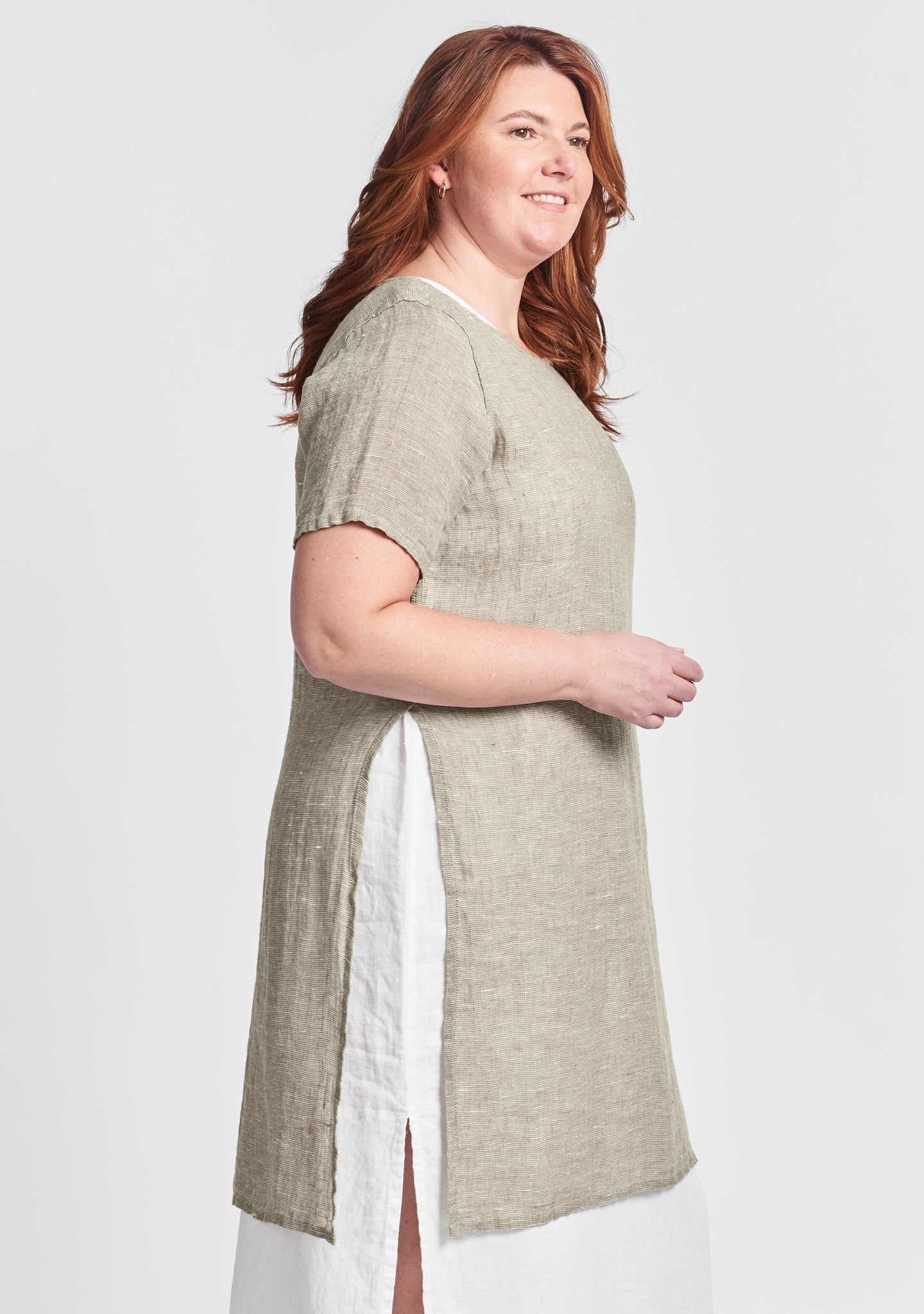 tempo tunic linen shirt details