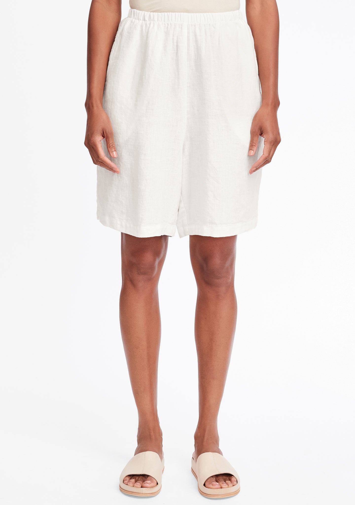 sun shorts linen shorts white