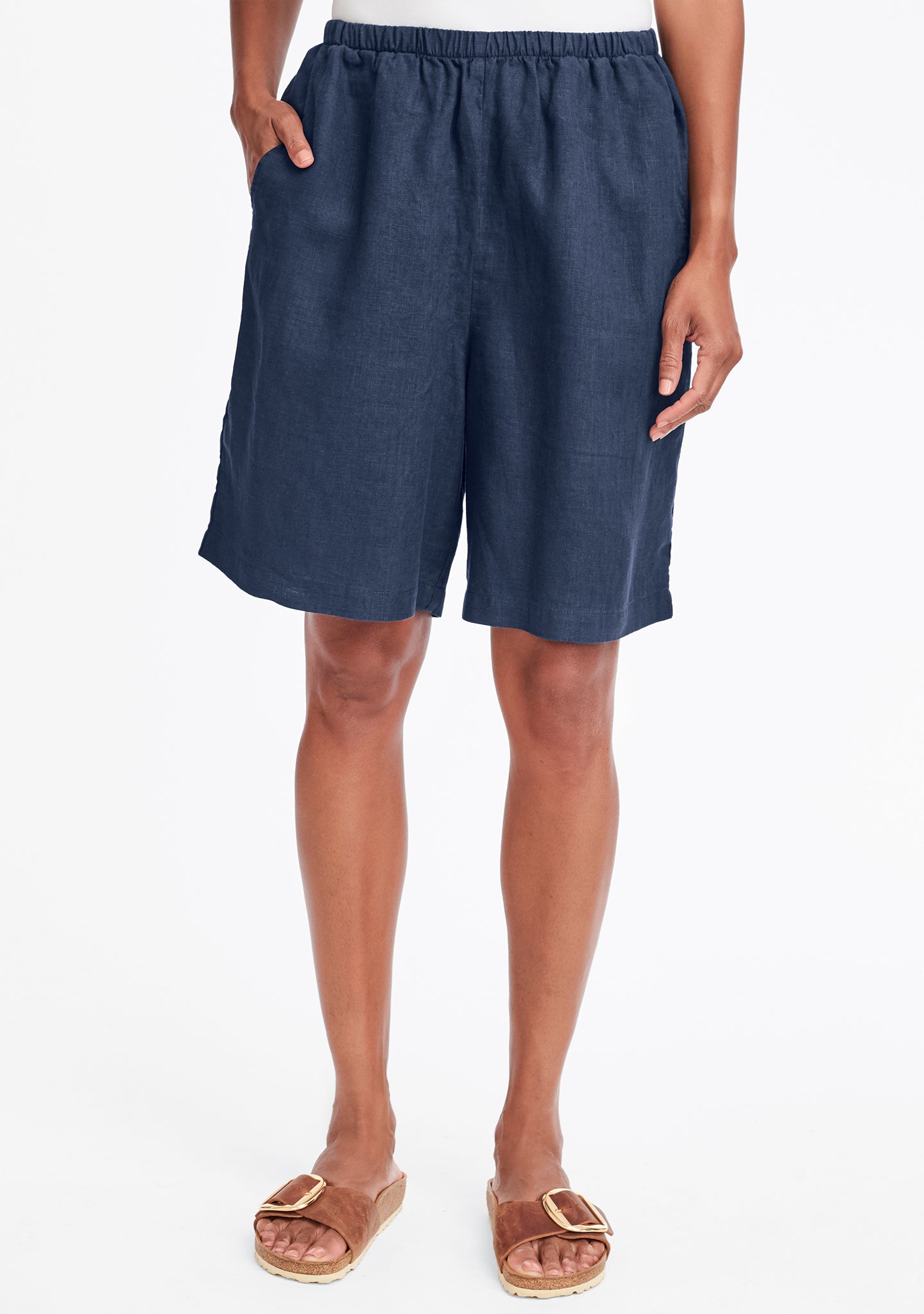 sun shorts linen shorts blue