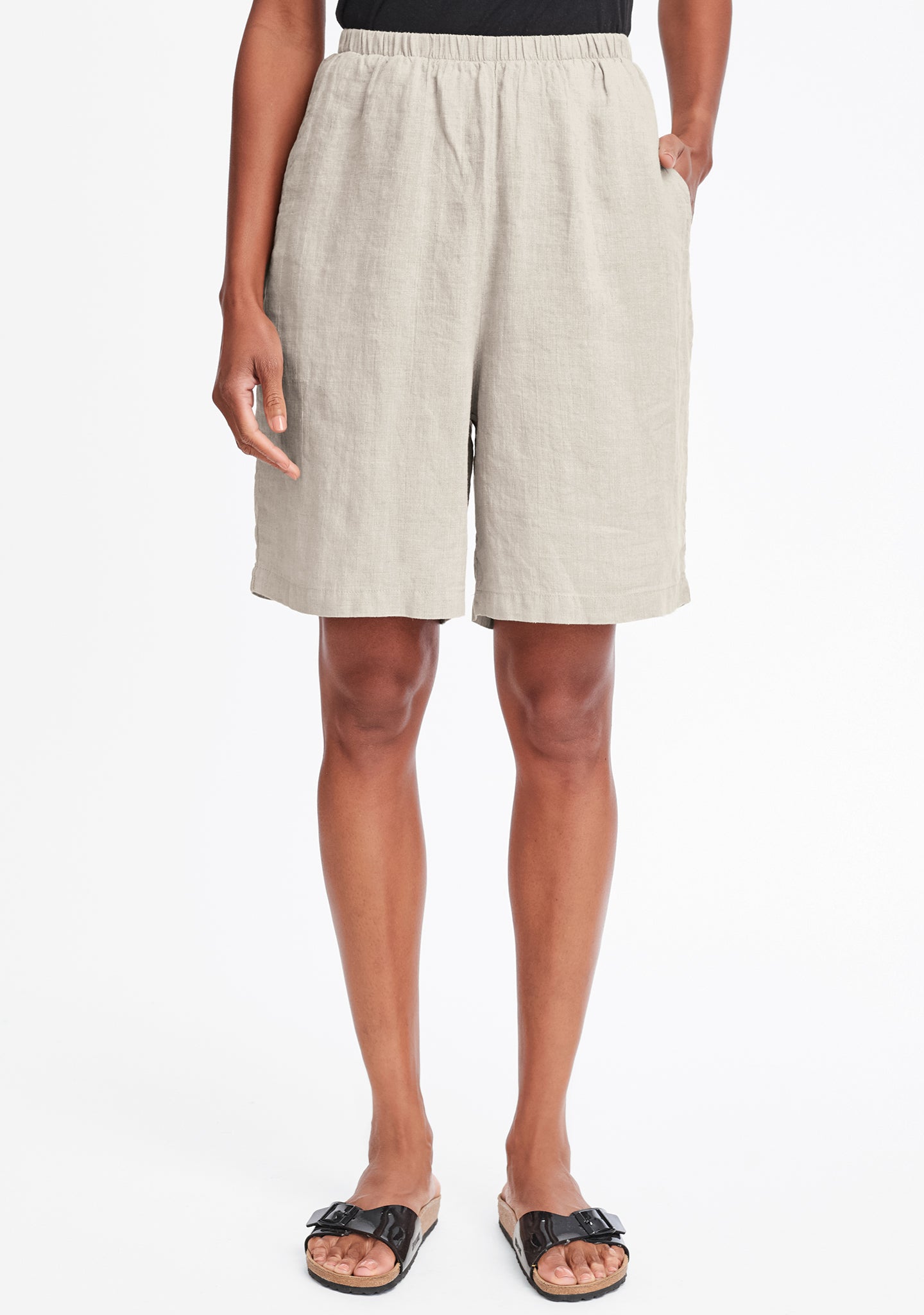 sun shorts linen shorts natural
