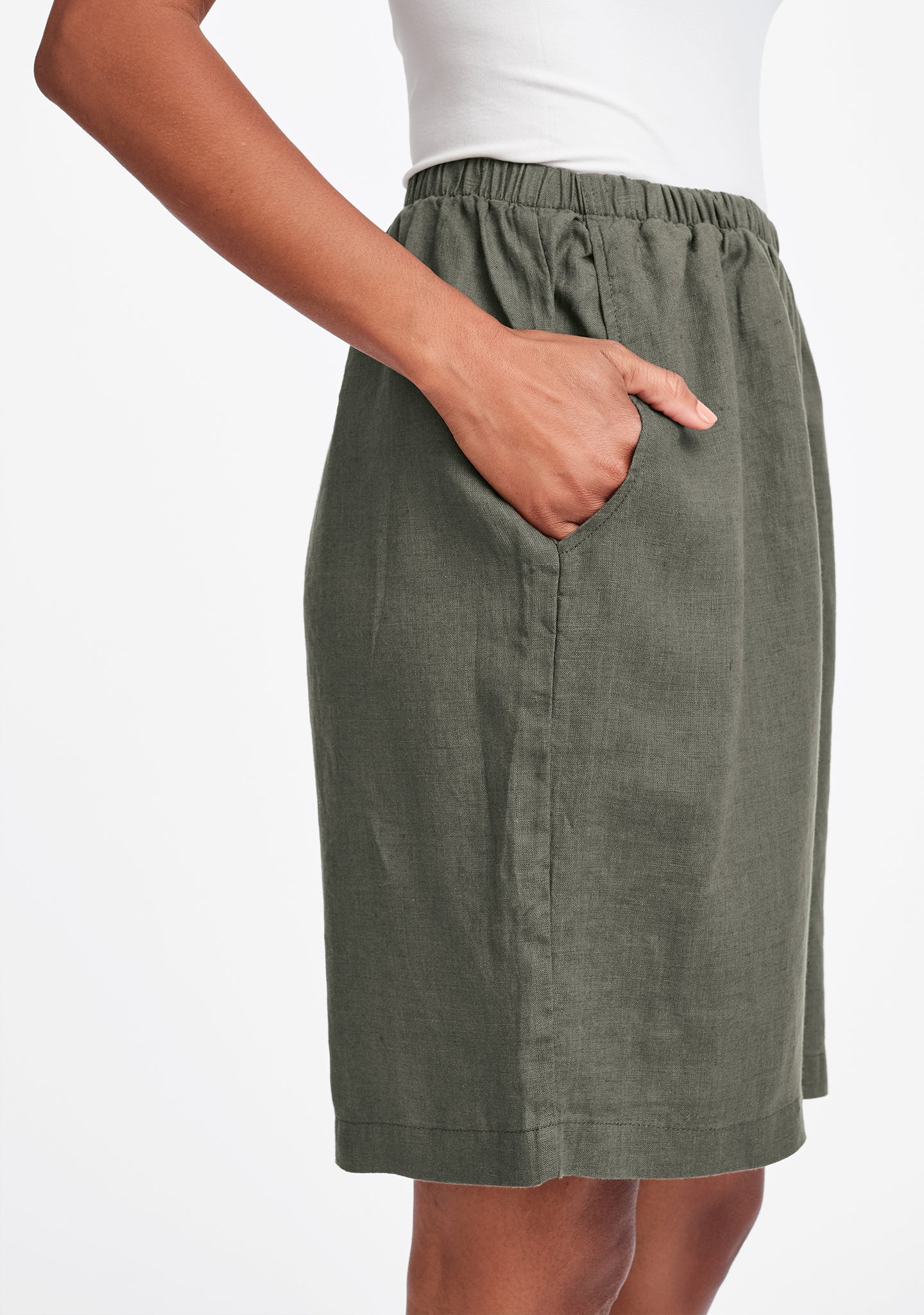 sun shorts linen shorts details