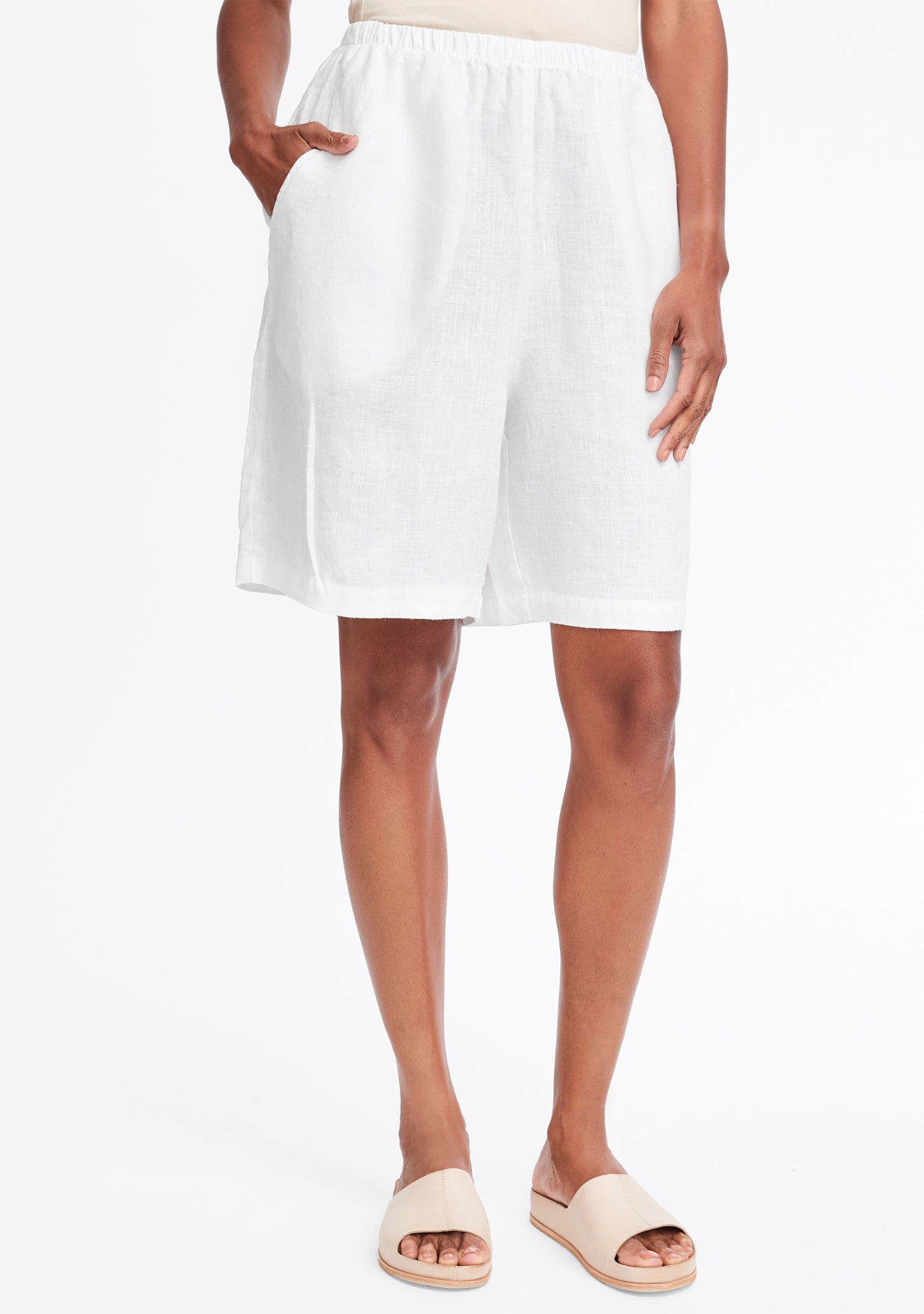 sun shorts linen shorts white