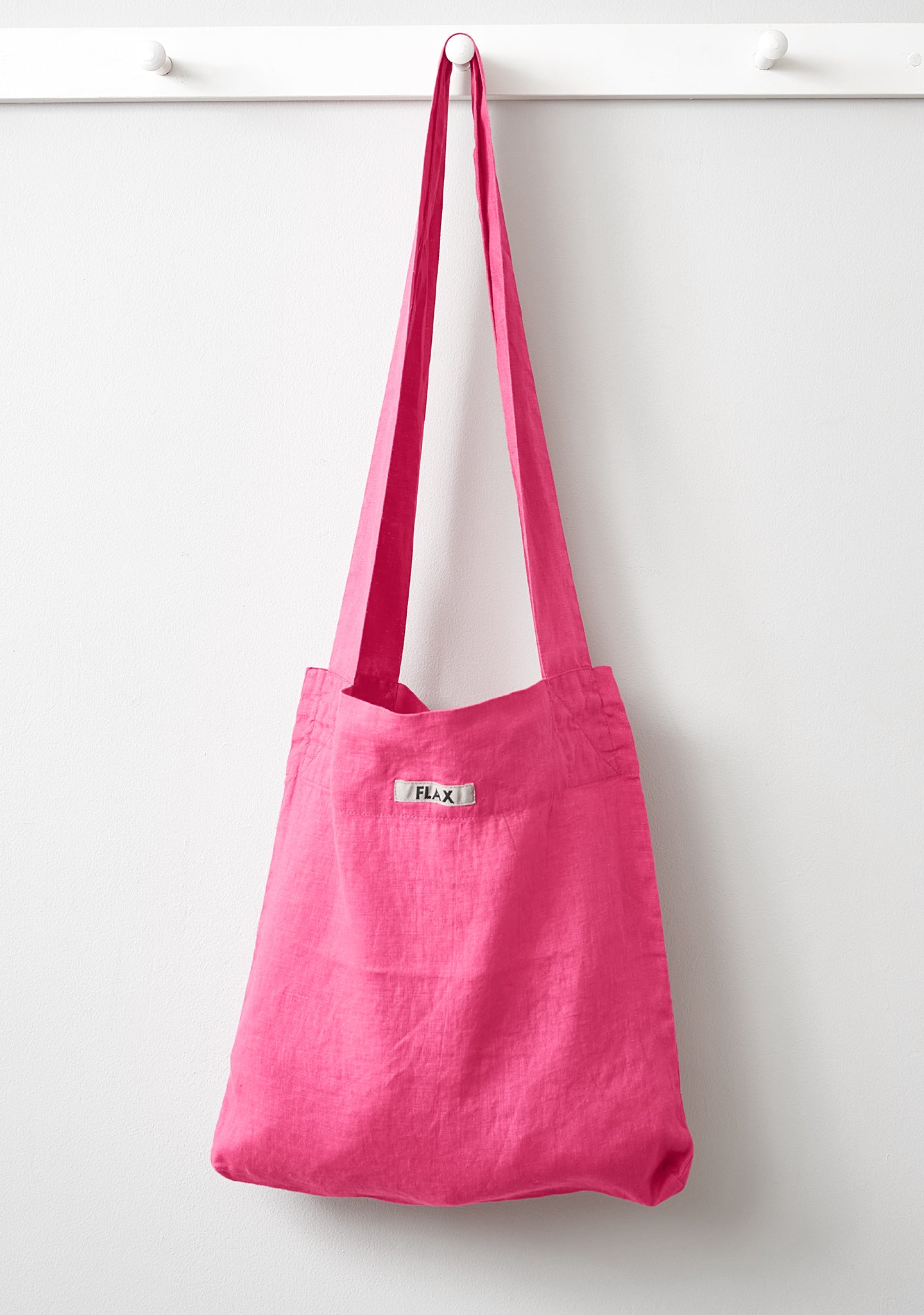 the bag linen shopping bag pink