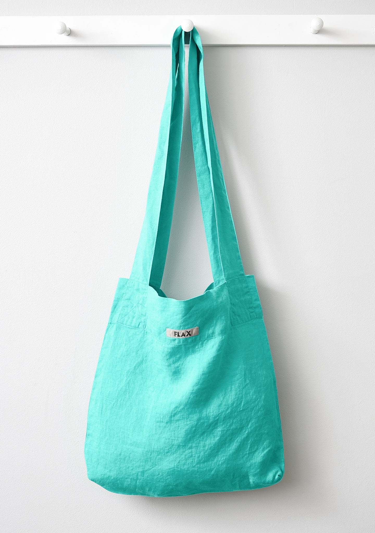 the bag linen shopping bag blue