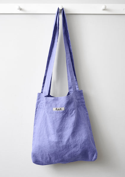 the bag linen shopping bag purple