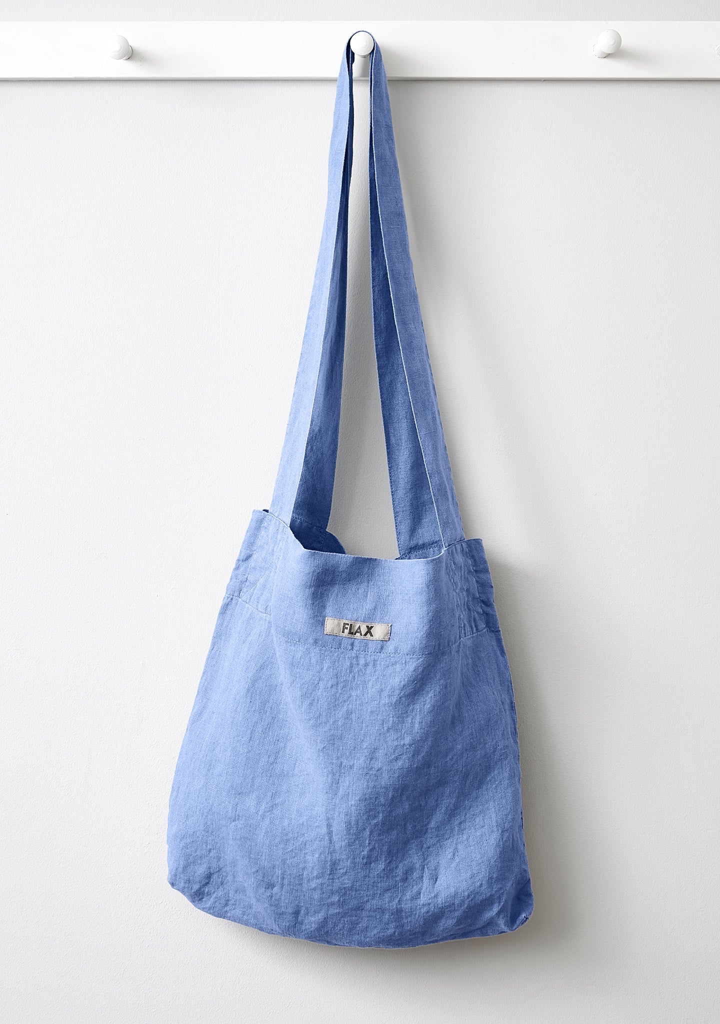 the bag linen shopping bag blue