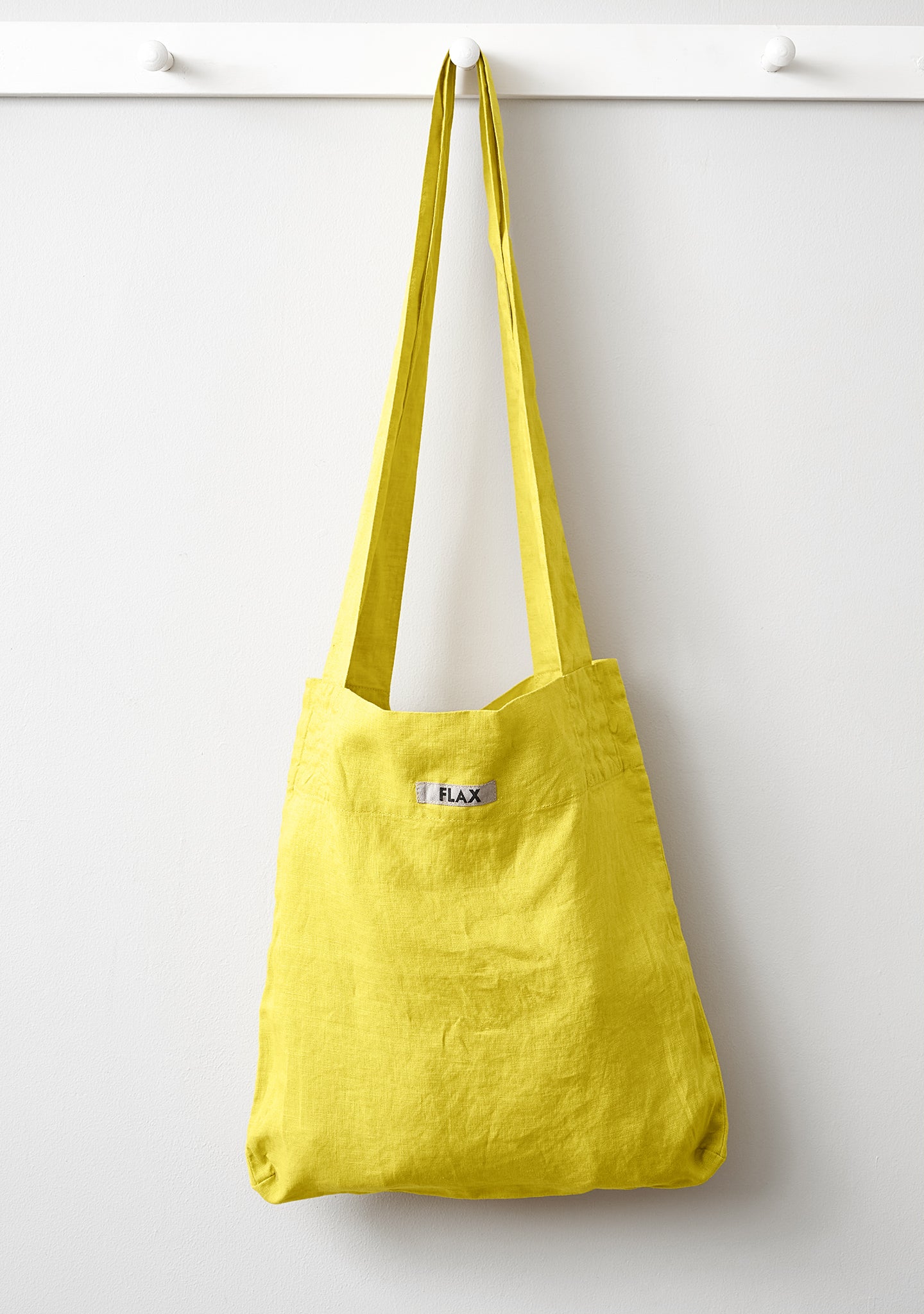 the bag linen shopping bag yellow