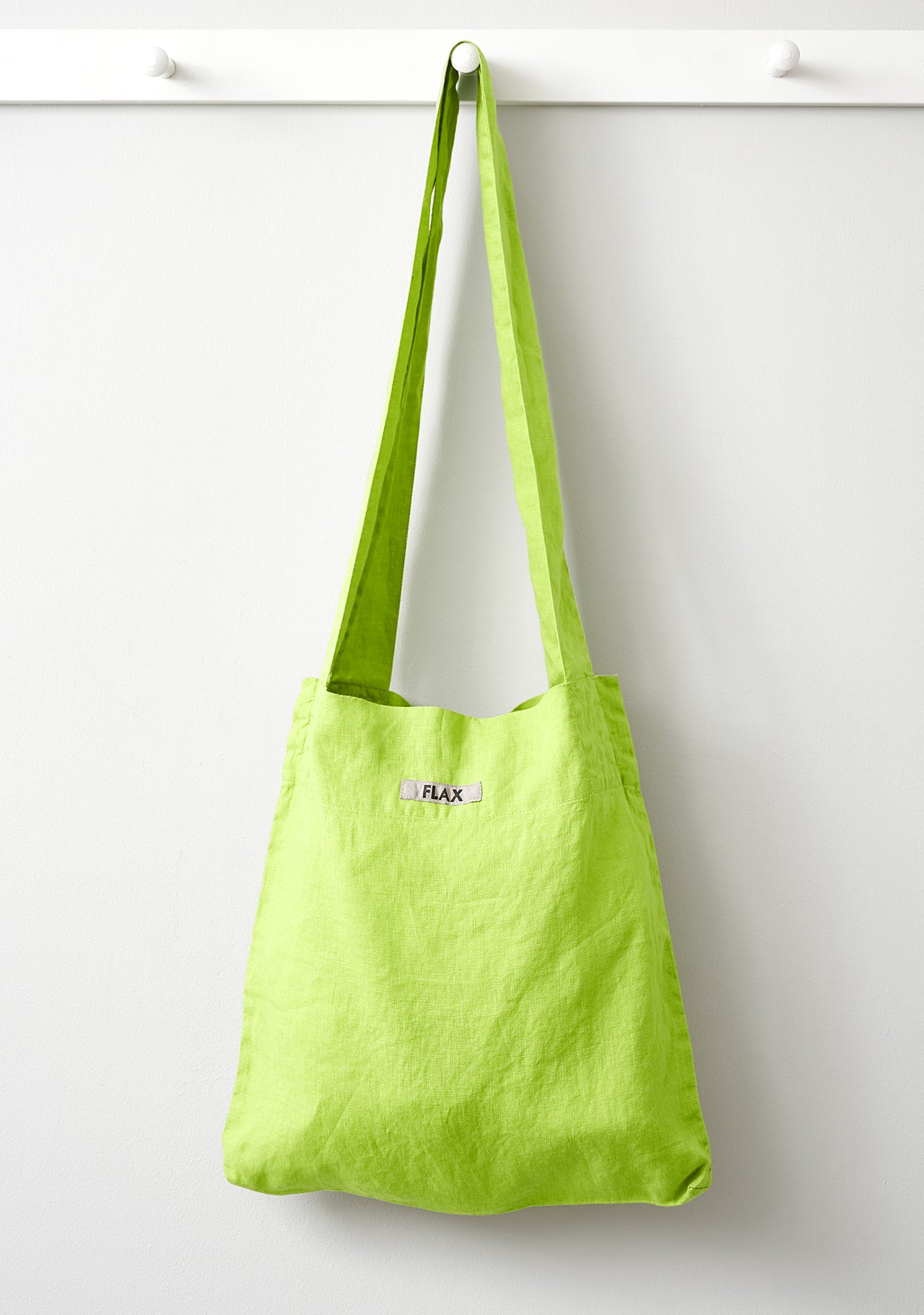 the bag linen shopping bag green