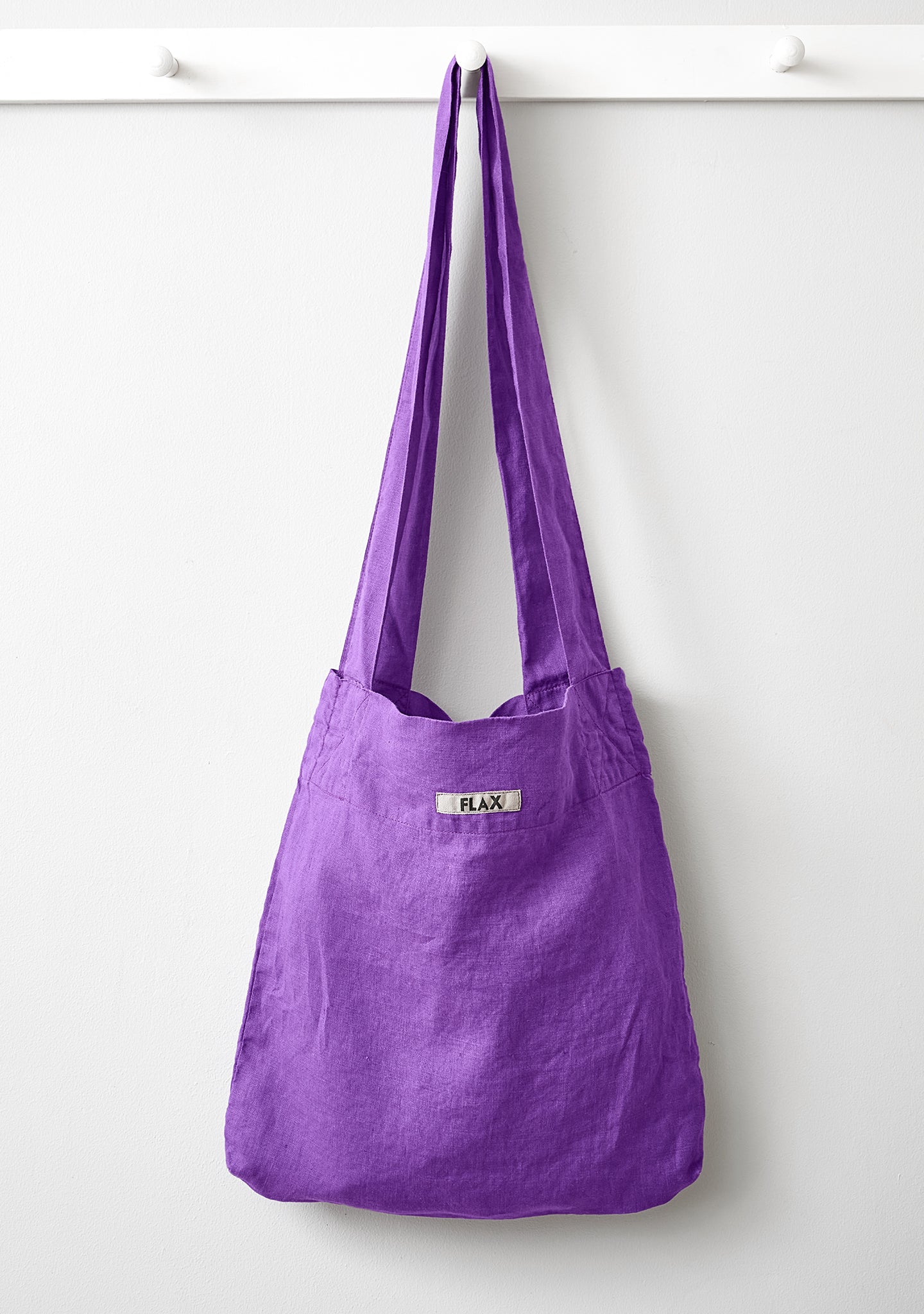 the bag linen shopping bag purple