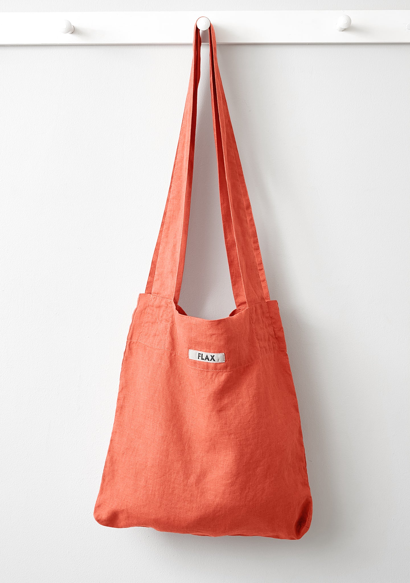 the bag linen shopping bag orange