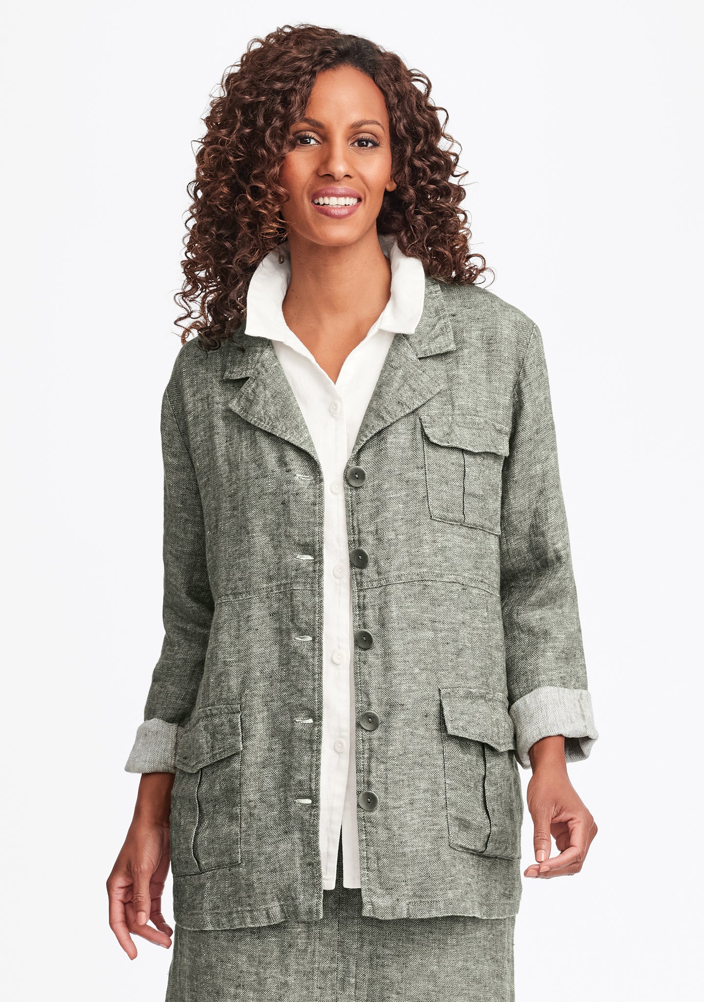 the safari linen jacket green