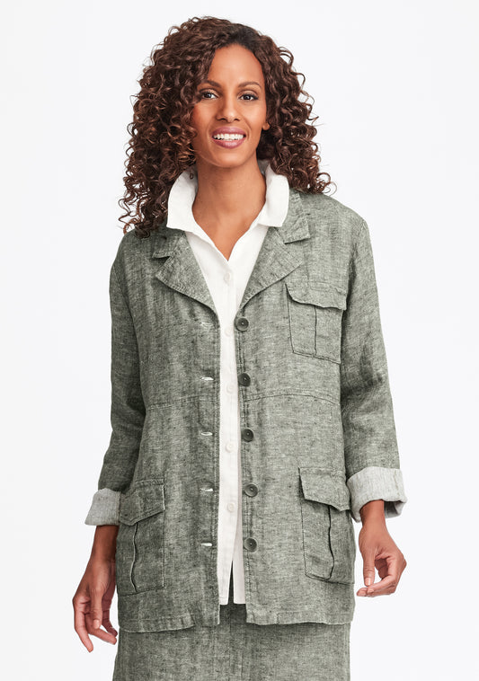 the safari linen jacket green