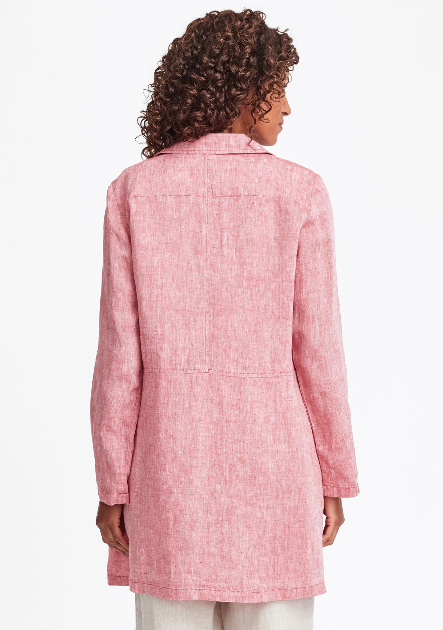 the traveler linen jacket details