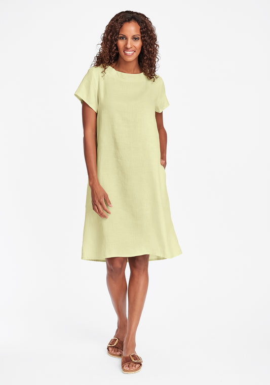 truly dreamy dress linen shift dress yellow