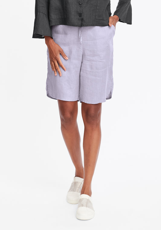 undershort linen shorts purple