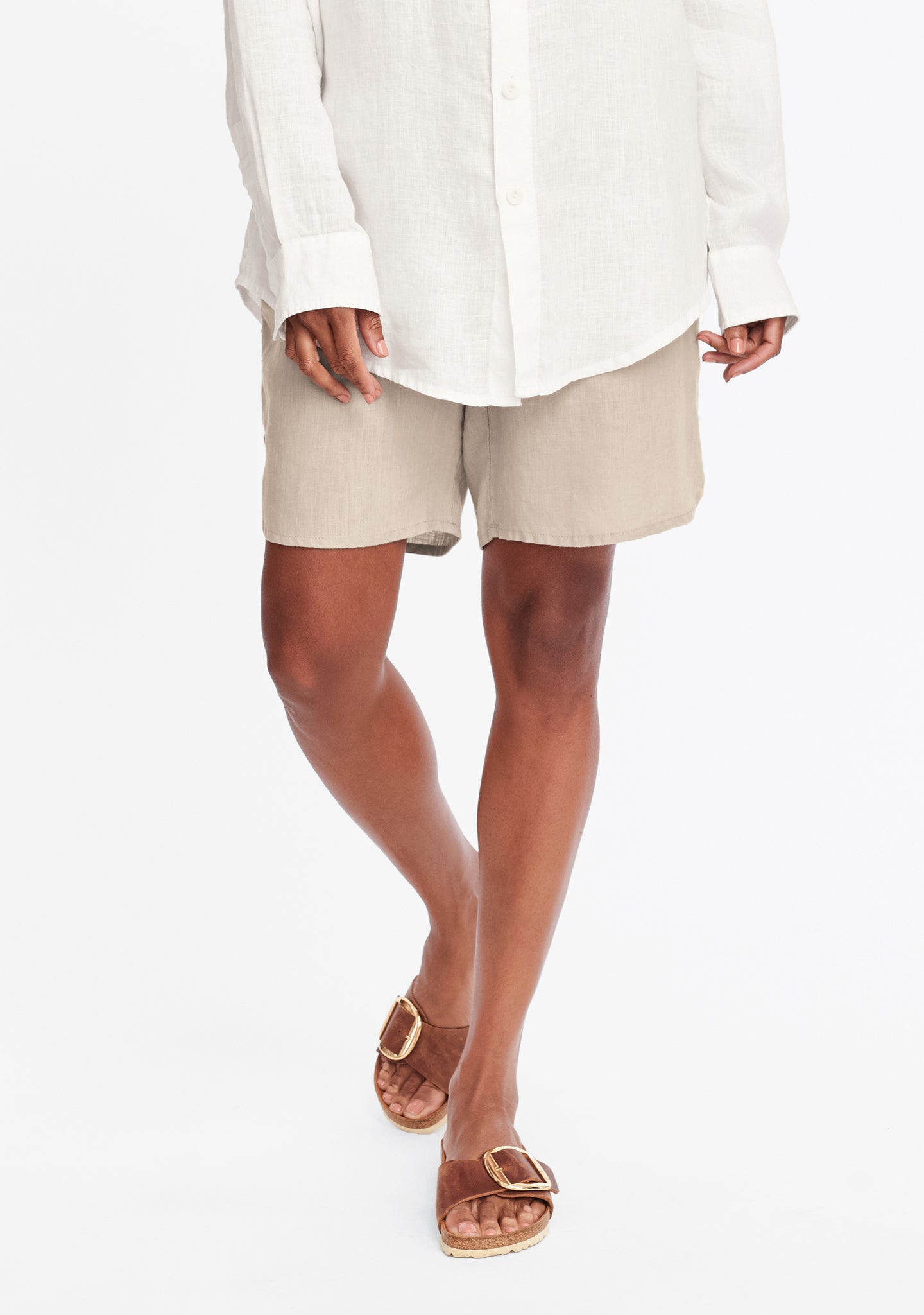 undershort linen shorts natural