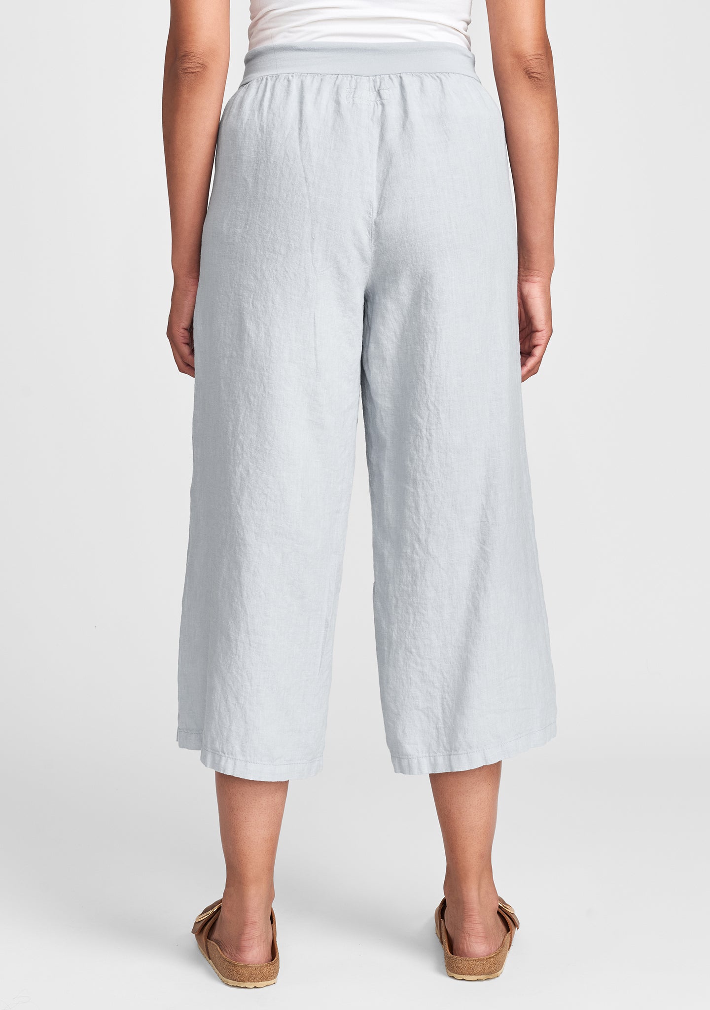 urban crop linen drawstring pant details