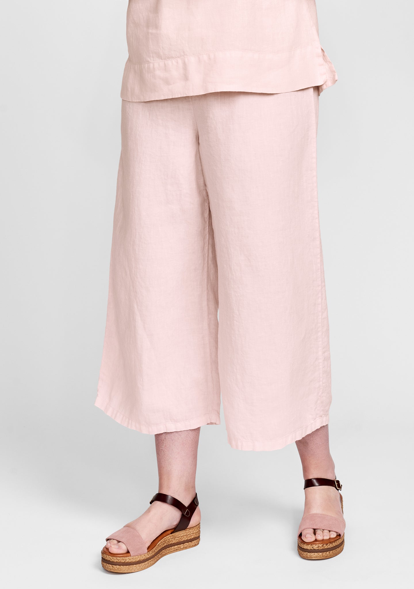 urban crop linen drawstring pant details