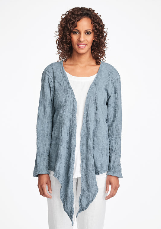 urban shrug linen cardigan blue
