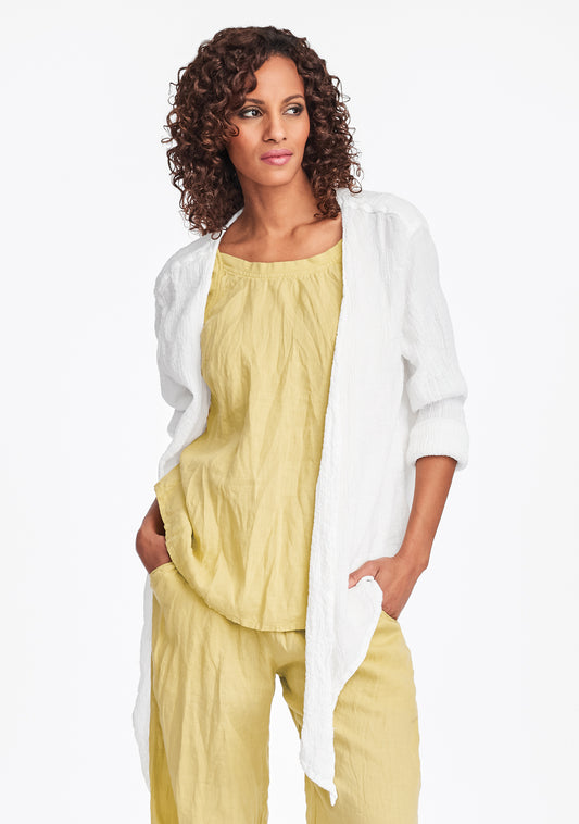 urban shrug linen cardigan white