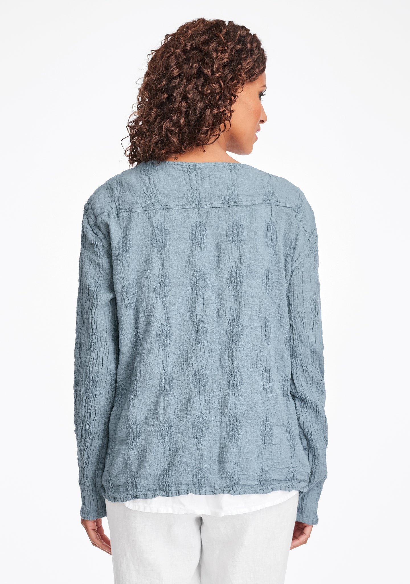 urban shrug linen cardigan details