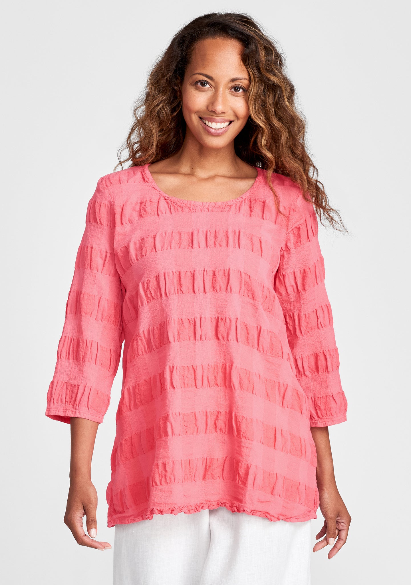 urban top linen shirt pink