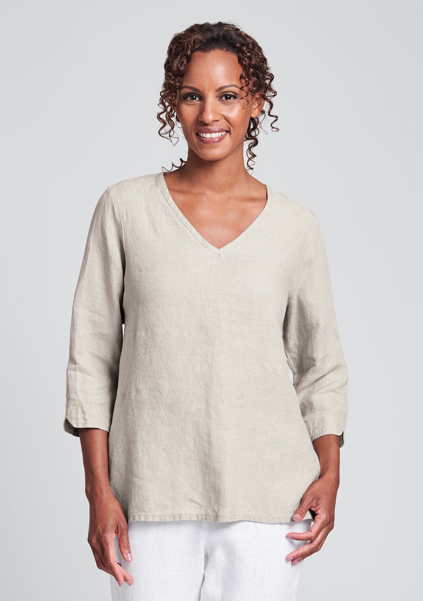 Pullover linen outlet shirt