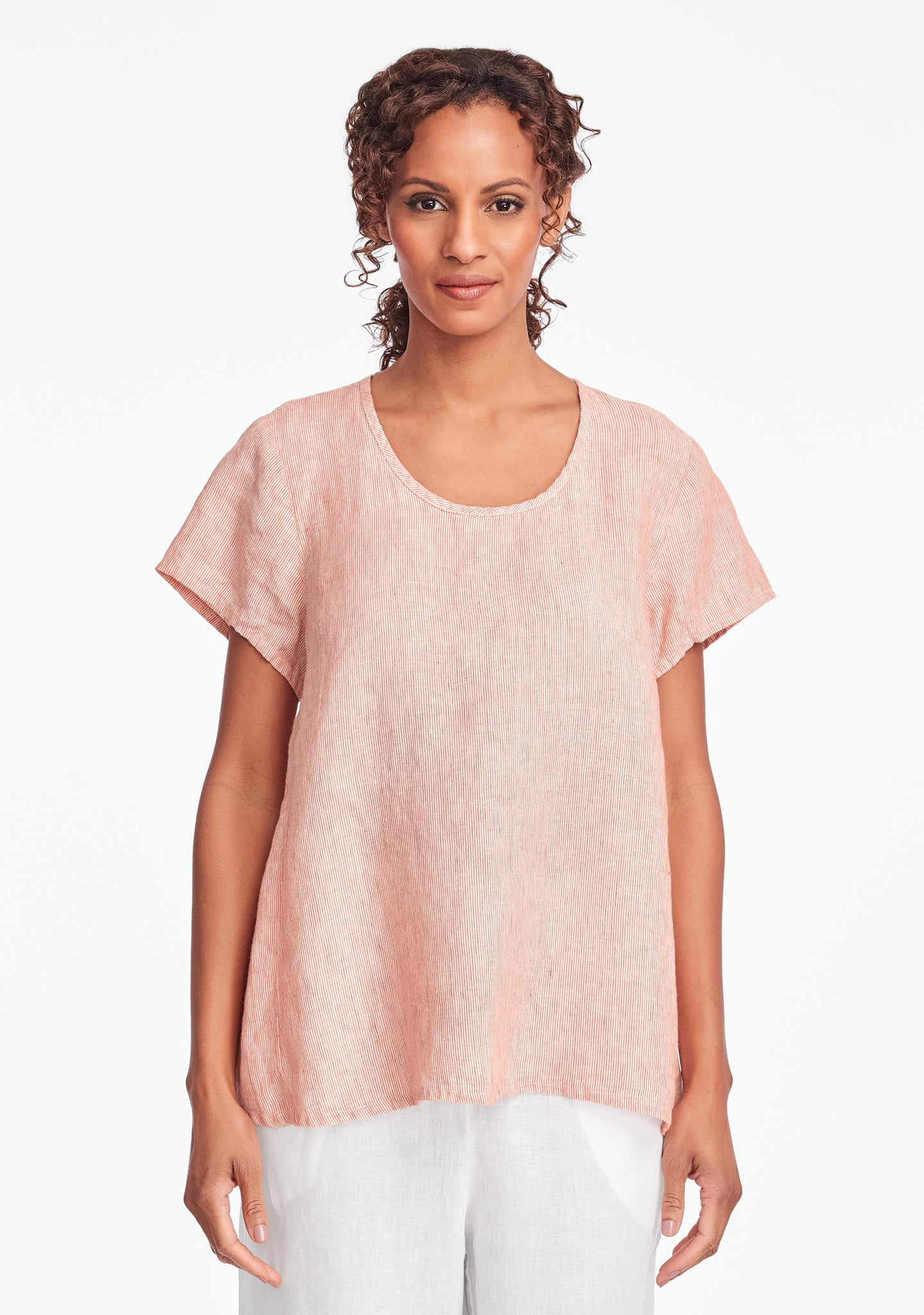 weightless tee linen t shirt red