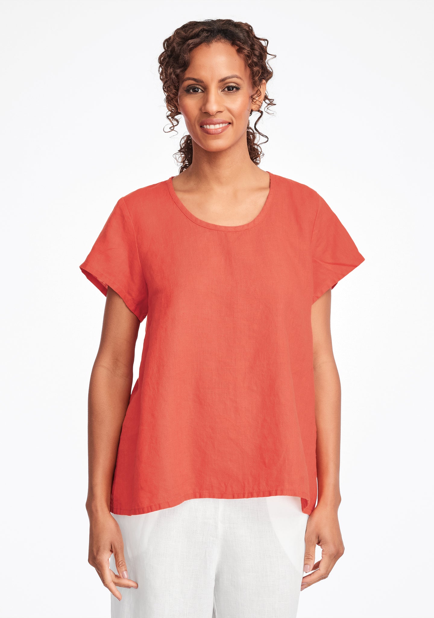 weightless tee linen t shirt red