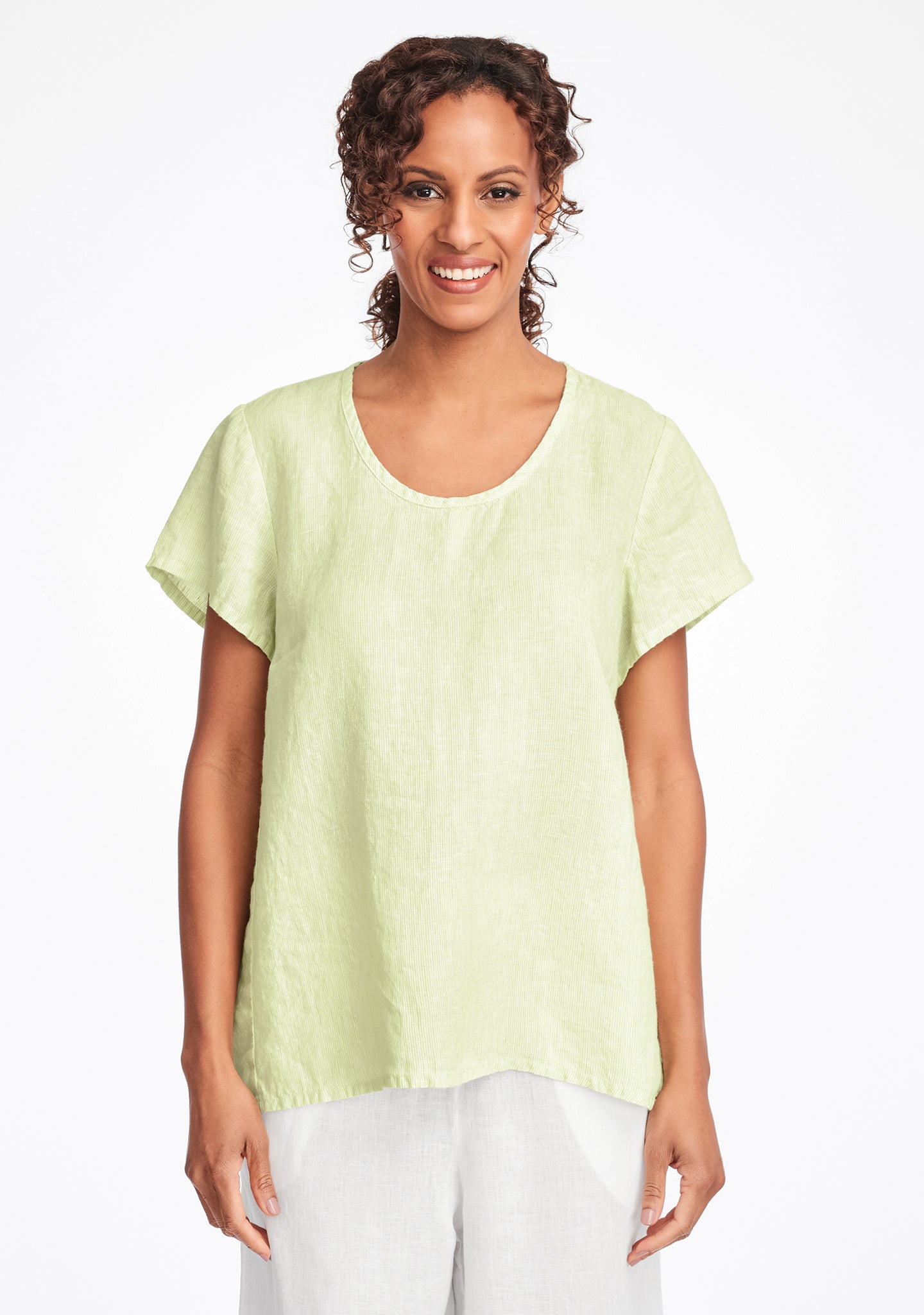 weightless tee linen t shirt green