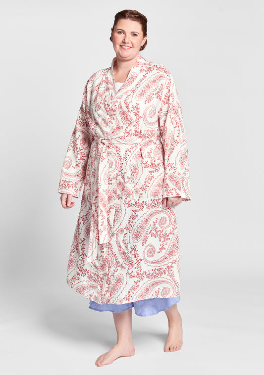 wrapper linen robe multi