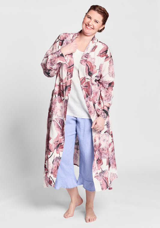 wrapper linen robe multi